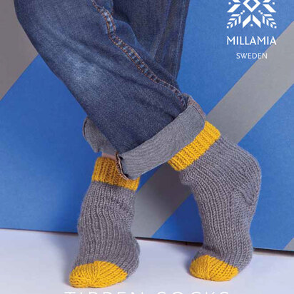 "Tippen Socks" - Socks Knitting Pattern in MillaMia Naturally Soft Aran