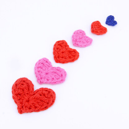 Mini Flat Crocheted Heart