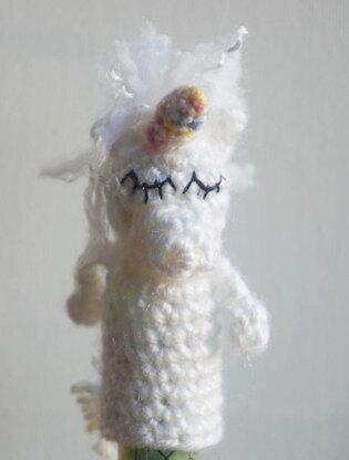 Sleepy Unicorn Finger puppet