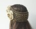 Mock Cable Flower Headband, Ear Warmers