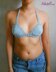 Triangle bikini top with lacy flowers _ M26