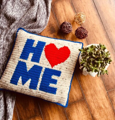 HOME Crochet Pillow