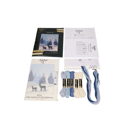 Anchor Woodland Snowfall Tapestry Kit - 14 x 18 cm