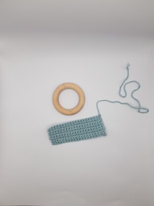 Crochet bear comforter and teether