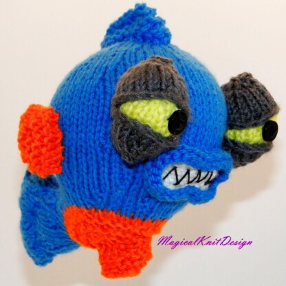 Ludvig the piranha - Magicalknit design