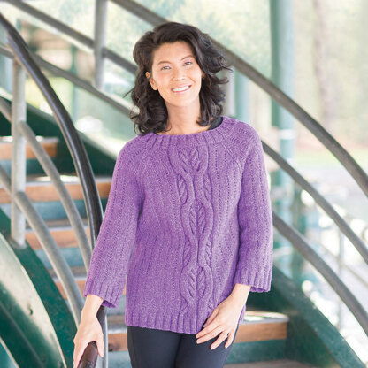 Cascade Yarns W761 Oversized Cabled Raglan (Free)