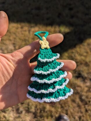 Flat Christmas Tree Ornament