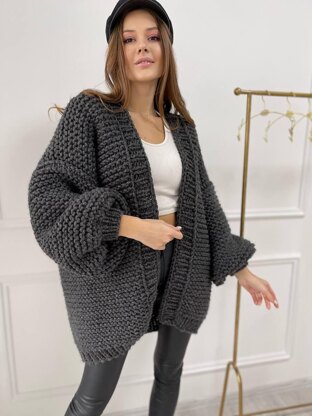 Oversized Long Knit Cardigan