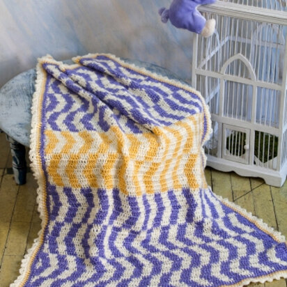 Which Way is up Baby Blanket in Caron Simply Soft - Downloadable PDF