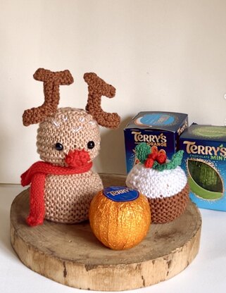 Terrys Chocolate orange cover reindeer & pudding