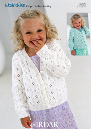 Cardigans in Sirdar Wash 'n' Wear Double Crepe DK - 4335 - Downloadable ...