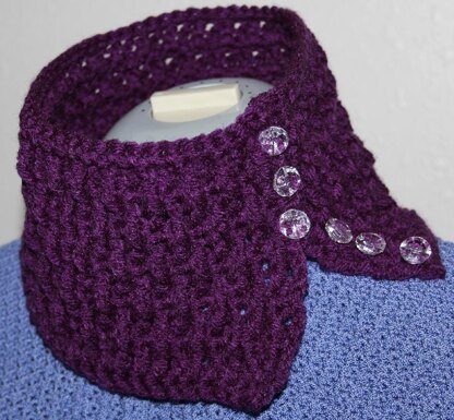 Plum Ripple Neck Warmer Cowl