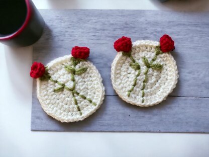Rose Crochet Coaster – Nalata Nalata
