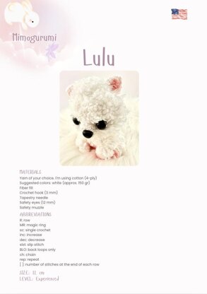 Lulu the Pomeranian — Amigurumi Crochet Pattern Available in English and Portuguese
