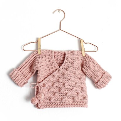 5 sizes - NEO Crochet Crossed Baby Jacket