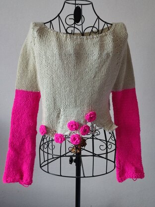 Flowers and ruins sweater