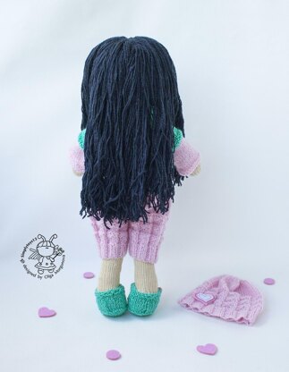 Jessica doll knitted flat