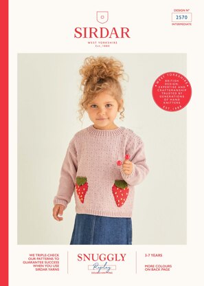 Sirdar 2570 Strawberry Sweater & Cardigan in Snuggly Replay PDF