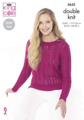 Sweater & Cardigans Knitted in King Cole Cottonsoft DK - 5635 - Downloadable PDF