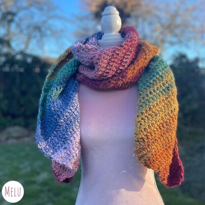 Chunky OmbRainbow Scarf