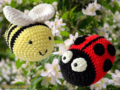 Crochet Bee / Ladybug - Reversible Plush Toy Crochet Pattern