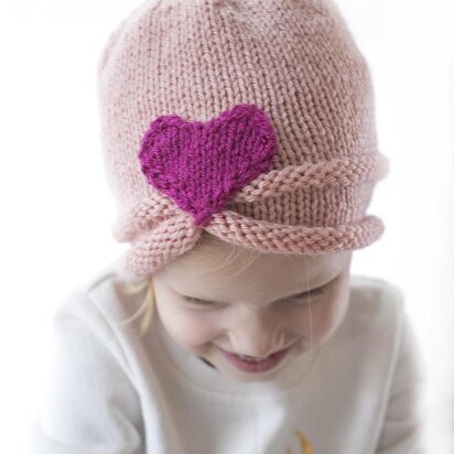 Gathered Heart Hat