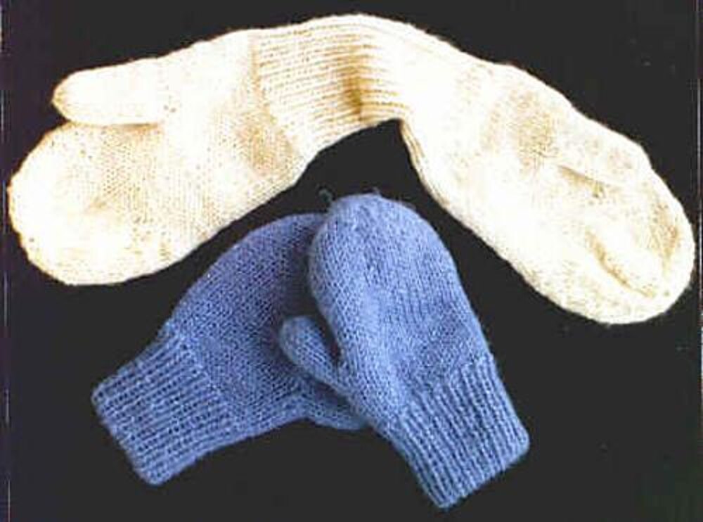 Knitting pattern mittens double deals knitting wool