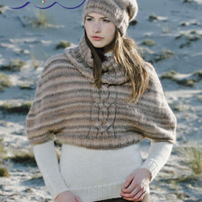 Naomi Poncho and Hat in Adriafil Lunare - Downloadable PDF - knitting pattern