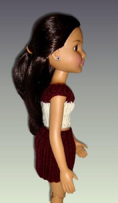 Ribbed skirt and Crop Top for BFC, Ink. dolls (18 inch slim dolls)