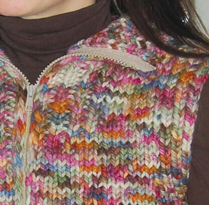 Vest with Collar to Knit