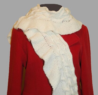 Ruched Ruffled Scarf