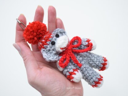 Spunky The Tiny Sock Monkey Keychain