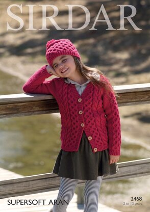 Cardigan and Hat in Sirdar Supersoft Aran - 2468