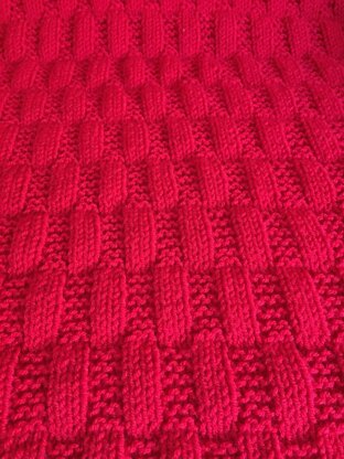 Rectangles Baby Blanket Knitting Pattern