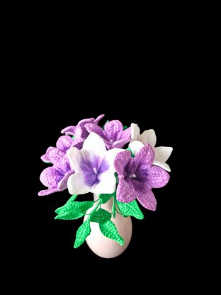 Crochet Petunia flowers