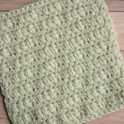 Textured Puff Stitch Square