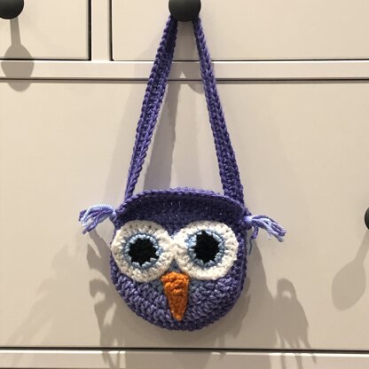 Small Blue and Purple Owl Bag