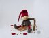 Elf Christmas doll knitted flat