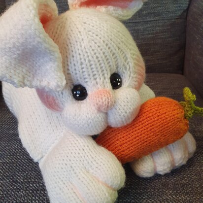 Raffles The Bunny Rabbit Pyjama/Hot Water Bottle Case - knitting pattern