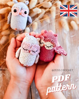 Crochet pattern Bubo the tiny owl