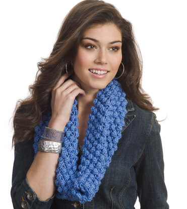 Bobble Blackberry Cowl in Caron Simply Soft - Downloadable PDF