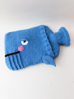 Whale Hot Water Bottle Cover