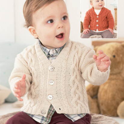 Boys V Neck and Shawl Collar Cardigans in Sirdar Snuggly DK - 1473 - Downloadable PDF