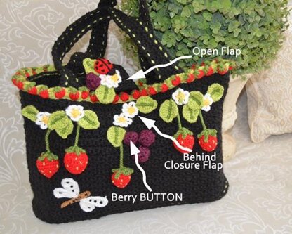 Faerie Strawberry Tote Bag / Basket
