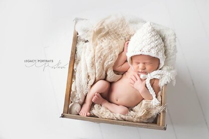 Diagonal Weave Pixie Bonnet