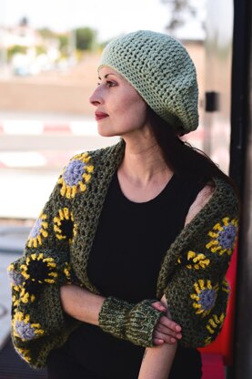 Olena crochet slouch hat in 3 sizes