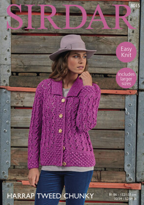 Cardigan in Sirdar Harrap Tweed Chunky - 8015 - Downloadable PDF