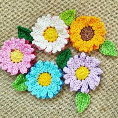 Gerbera Flower Applique