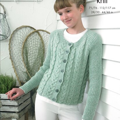 Ladies Fitted Top and Cardigan in King Cole Authentic DK - 4130 - Downloadable PDF