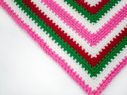 Ribbon Candy Infinity Moss Stitch Crochet Blanket